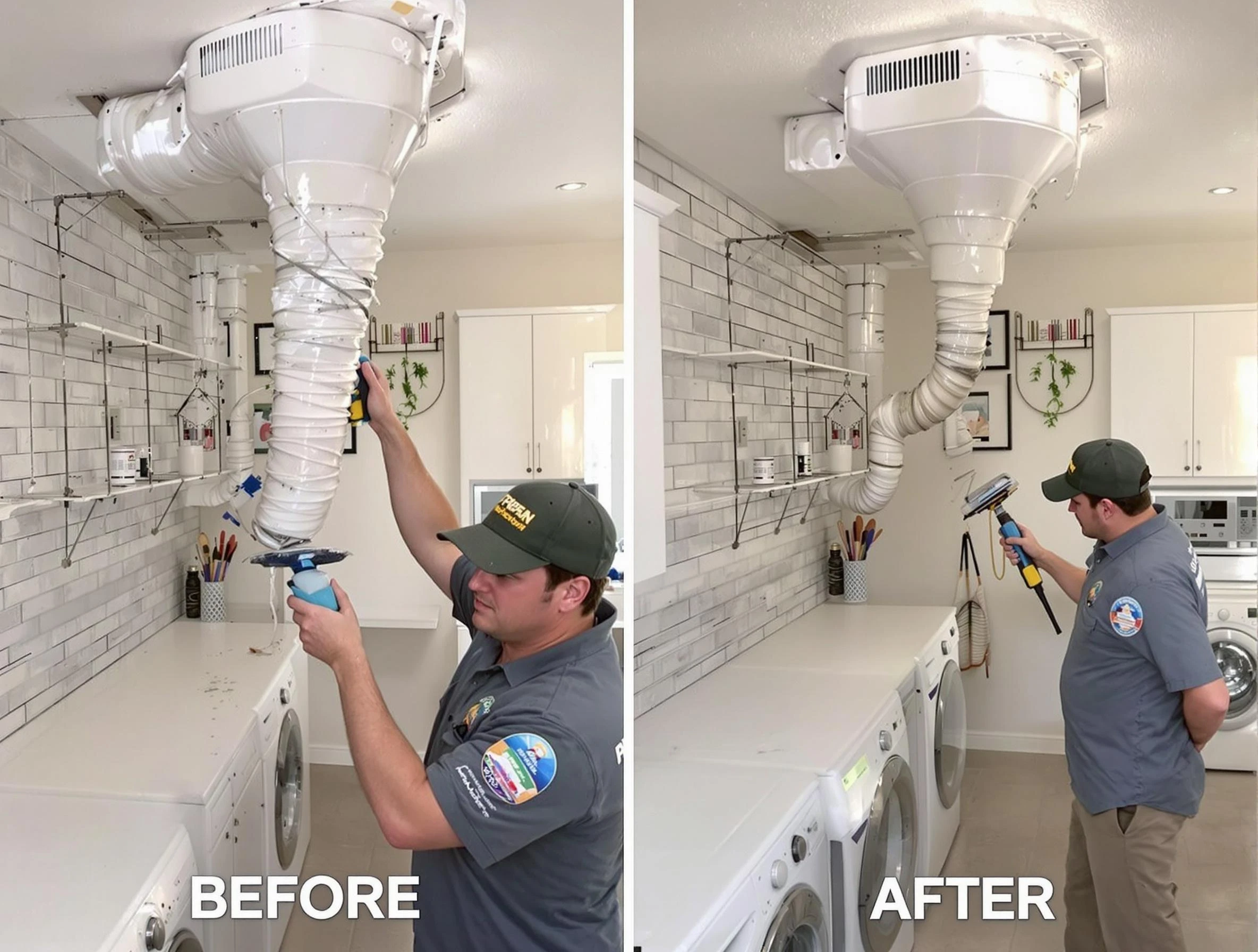 Professional dryer exhaust vent cleaning by Falmouth Dryer Vent Cleaning in Falmouth