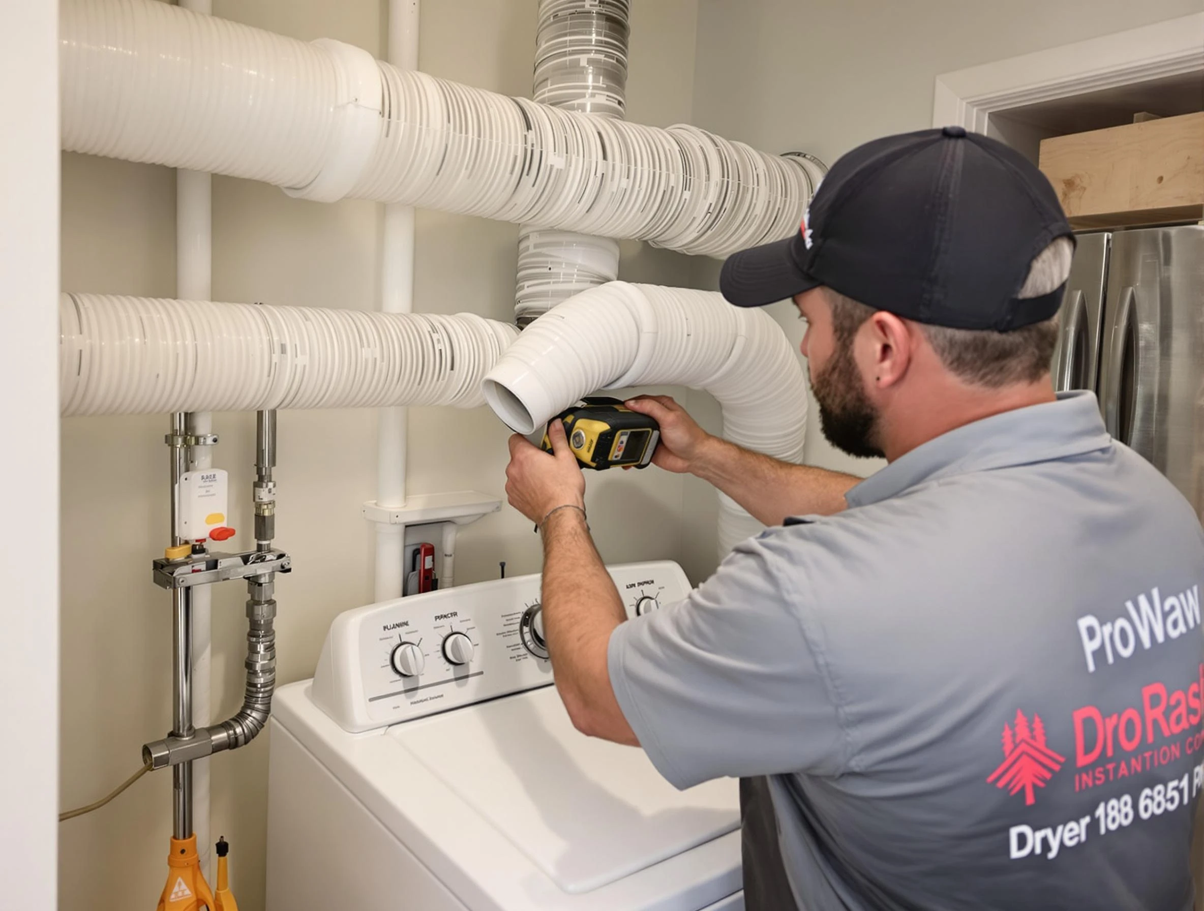 Professional dryer vent hose installation by Falmouth Dryer Vent Cleaning in Falmouth