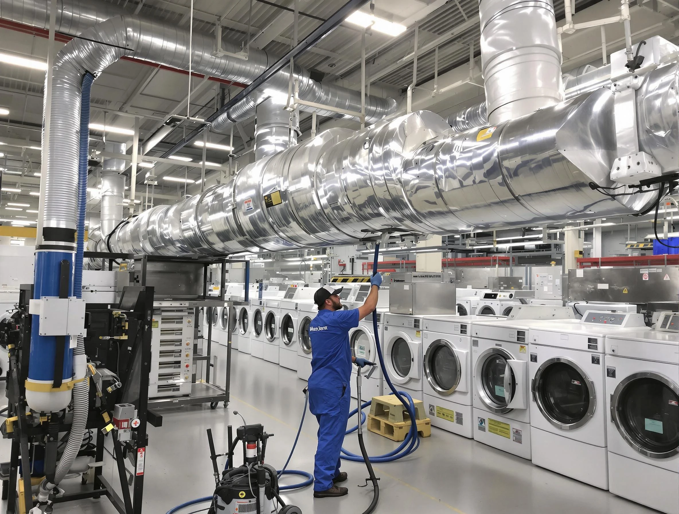 Falmouth Dryer Vent Cleaning team performing heavy-duty industrial dryer vent cleaning in Falmouth